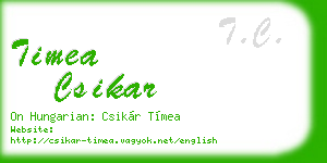 timea csikar business card